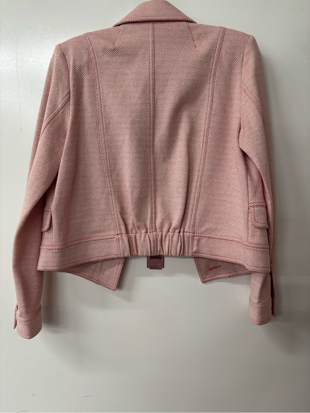 CAbi Rose Pink Textured Cropped Blazer Jacket - Picture 3 of 6